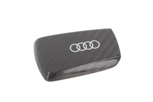 Original Audi key cover carbon Audi rings logo key cover chrome clip - Picture 1 of 1