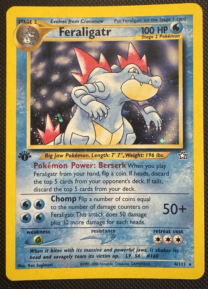 Feraligatr 4/111 Neo Genesis Holo Vintage Pokemon S1 - Image 1 of 3