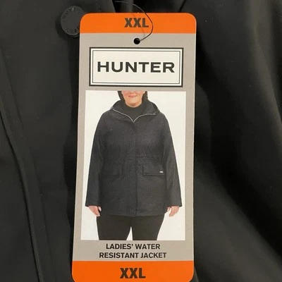 Chaqueta de lluvia Hunter de goma para dama talla XXL negra - Precio de venta sugerido por el fabricante $200 Foto 1 de 4