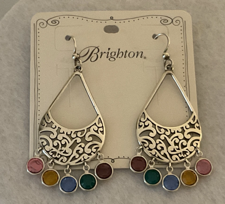 Brighton Silver Swarovski Crystal Post Earrings Br9001