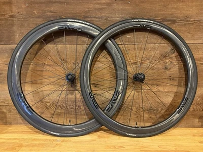 Juego de ruedas de freno de llanta cubierta de carbono Enve SES 3.4 - Bujes DT Swiss Shimano-11 velocidades Foto 1 de 4