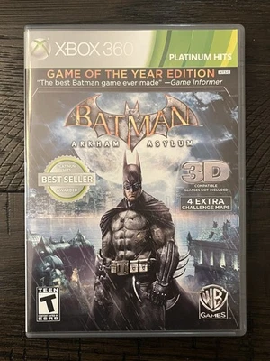 Batman: Arkham Asylum (Microsoft Xbox 360, 2010) CIB Complete - Image 1 of 3