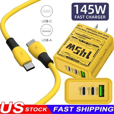 145W Fast Tpye-C Wall Charger For Samsung Galaxy A13 A32 A24 A03 A52 A55 A70 S23 - Image 1 of 4