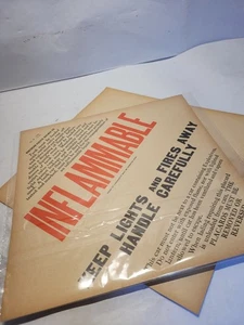 NOS 1910er Eisenbahn Auto Zug Schild BRENNBAR Gefahr Sicherheit Nordpazifik  - Bild 1 von 7