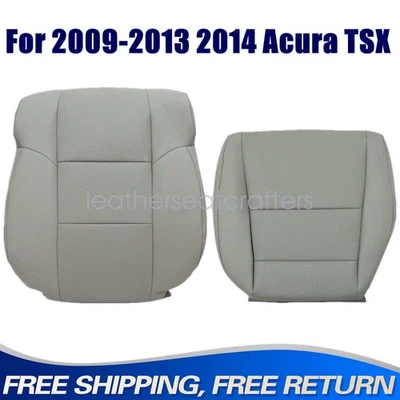 Driver Bottom & Back Perforated Leather Seat Cover Gray For 2009-2014 Acura TSX Foto 1 de 4