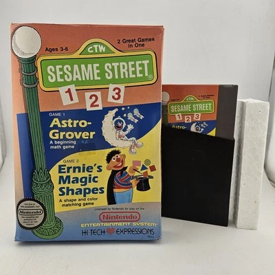 Sesame Street ABC: Ernie’s Big Splash (Nintendo NES, 1990) w/ Box - Tested - Image 1 of 4