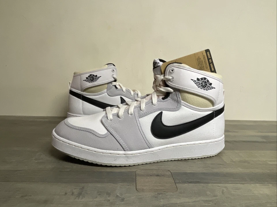 Nike Air Jordan 1 KO High 'Grey Fog' Branco Preto Vela DO5047-100 Masculino Tamanho 13 - Imagem 1 de 4