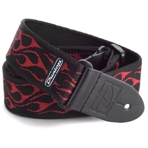 Dunlop D38-11RD Classic 2" Nylon-Gitarrengurt mit Lederenden, Flambe Red - Bild 1 von 2