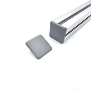 5x Abdeckkappe 40x40 Nut 8 Typ I grau (ähnl. RAL 7042) Aluprofil Endkappe - Bild 1 von 2