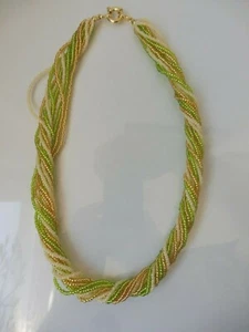 Molto Bella Collana, Aufgezogene Gemme Con Placcato Oro 925 Silber-Schließe - Foto 1 di 5