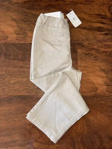 Baby Gap 4 Toddler KHAKI CHINO PANTS Slim Fit Adjustable Waist Uniform NWT - Picture 1 of 4