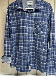 Flag & Anthem Mercer Men’s Flannel Shirt Blue XL 100% Cotton EUC B21 - Picture 1 of 7