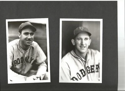 12  reprints George Brace 4x6 photos of the 1934 Brooklyn Dodgers (w. Al Lopez) - Image 1 of 2