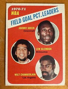 1971-72 Topps - League Ldrs.  #140 Wilt Chamberlain, Lew Alcindor-Kareem Jabbar