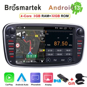 Android 13 Carplay Autoradio Radio DAB+ 32GB für Ford Focus Mondeo MK4 C/S-Max - Bild 1 von 12