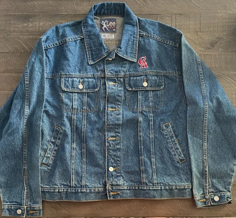California Angels Lee Denim Jacket - Size Large Cover