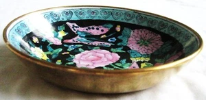 VINTAGE signierter CD KERAMIK DEKORATIVER Blumen Wandteller Spanien handbemalt 7 Zoll - Bild 1 von 4