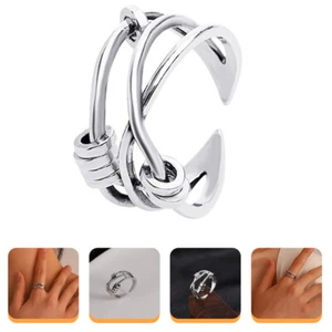 Geometric Cross Index Finger Ring Miss Women's Adjustable Rings for - Picture 1 of 12