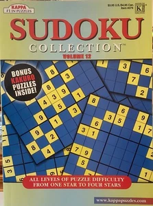 Kappa Sudoku Collection Vol 12- 176 Sudoku Puzzles & 8 Karuko Puzzles - NEW - Picture 1 of 2