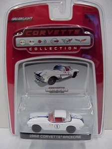Greenlight Corvette Series a 1962 Chevrolet Corvette Racecar white color # 1  - Picture 1 of 1