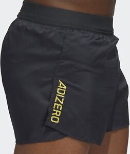 Adidas Adizero Engineered Split Shorts Men carbon gelb neu mit Etikett Gr. L