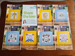 Share The Love Celebrations Cards Cross Stitch Pattern - Pattern Only - Picture 1 of 4