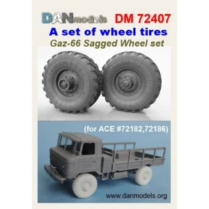 Dan Models 72407 Scale 1:72 Detailing Set: Wheel Tires for GAZ-66 (sagget wheel) - Picture 1 of 6