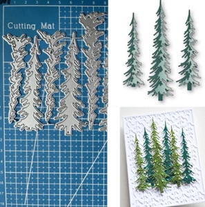 6pc Tree Set Christams Metal Cutting Die Card Making Scrapbooking Paper Craft UK - Picture 1 of 3