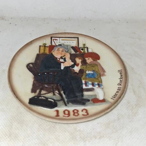 Norman Rockwell Mini Plate Doctor & The Doll Limited Edition 1983 4" Grossman - Picture 1 of 1