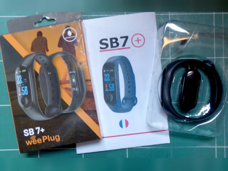 Storex WeePlug SB7+ Montre Connectée Multifonction Podomètre Calories Coeur etc - Imagen 1 de 4