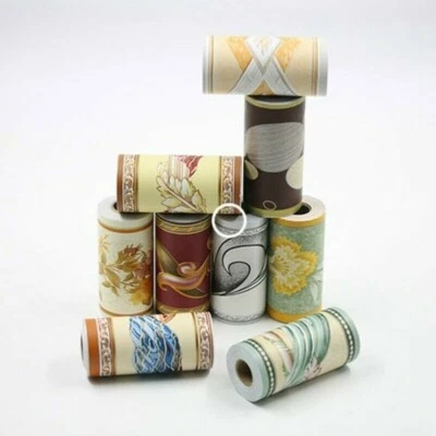 Papel de parede 9M autoadesivo borda contorno adesivos floral PVC decoração moderna - Imagem 1 de 4