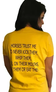Tee Shirt for horse lovers Horses Trust Me T-shirt Natural Horsemanship Parelli  - Picture 1 of 7
