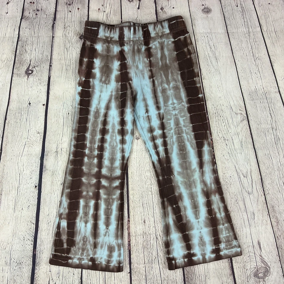 Pantalones elásticos Lands' End para niñas talla 4 estilo azul y marrón tie-dye niñas Foto 1 de 4
