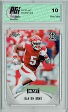 Rakeem Boyd 2021 Leaf Football #22 Rookie Card PGI 10