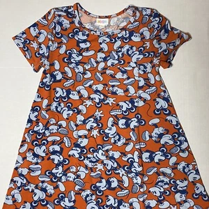 Lularoe Carly XXS Mickey Mouse on Red Background Dress Great Condition - Picture 1 of 6