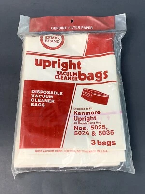 DVC Upright Pkg of 3 Vacuum Cleaner Bags Fits Kenmore Upright Bag 5025/5026/5035 - Image 1 of 2