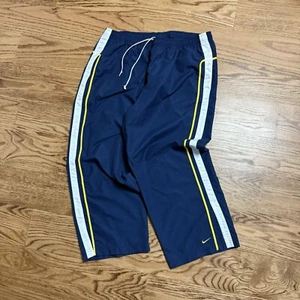 Vintage Y2K Nike Youth XL 16-18 Track Pants Sweatpants Blue Yellow White - Picture 1 of 16