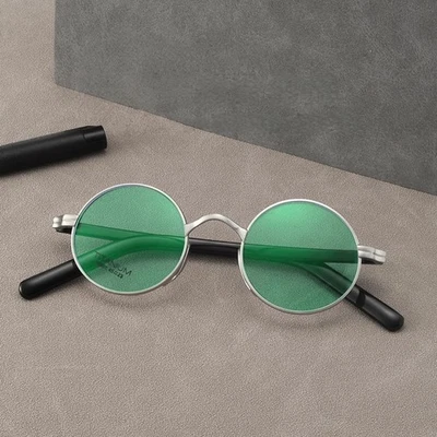 Reading 太阳镜圆形钛合金眼镜框时尚全边男式女式 — 第 1/4 张图片