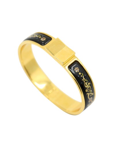 HERMÈS Bracciale smaltato Hermes motivo oro