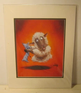 Giclee #3 SHEEP INCOGNITO Print by CONNI TOGEL New in Matting UNFRAMED! - Picture 1 of 4