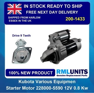Starter Motor For Kubota B21TL 2001-2009 Kubota D1005 21HP Dsl - Picture 1 of 5