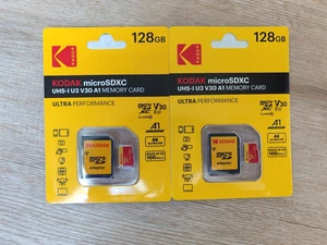 2 Stück Kodak 128GB Micro SDXC-Karte Card Handy Kamera Notebook PC  Speicher Neu - Bild 1 von 1
