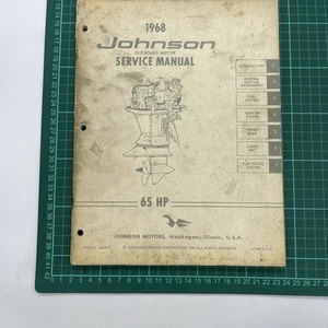 JM-6810 1968 JOHNSON 65 hp OMC Outboard Service Shop Manual Marine Vintage - Picture 1 of 10