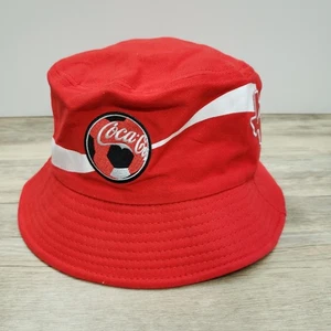 MLS All-Star Hat Bucket Mens Red White MLS Soccer Austin 2025 Coca-Cola Promo - Picture 1 of 6