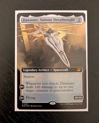 DAWNSIRE, SUNSTAR DREADNOUGHT Foil Borderless Mythic Edge of Eternities NM MTG - Image 1 of 2