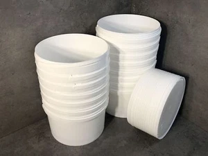15 Stück Eimer mit Deckel 2,5 Liter weiss Kunststoffeimer leer lebensmittelecht - Bild 1 von 1