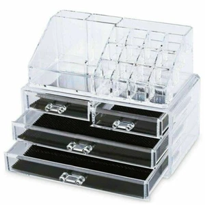 PORTATRUCCO ORGANIZZATORE COSMETICI BOX PORTA TRUCCO TRUCCHI ROSSETTI CASSETTI - Foto 1 di 8