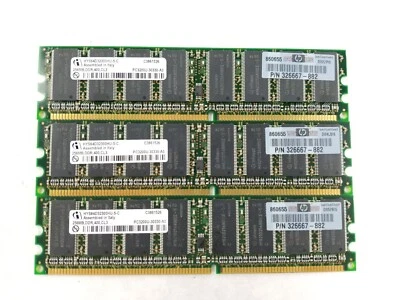 Lot of (3) Infineon HYD64D32300HU-5-C 256MB DDR 400 CL3 PC3200U-30330-A0 - Image 1 of 4