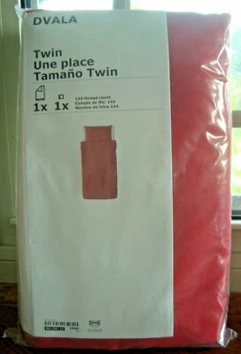 Ikea BRIGHT RED Twin Size Duvet Cover w/ Pillowcase Dvala Twin for Twin size bed - Image 1 of 4