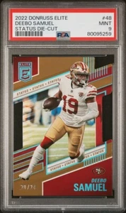 Deebo Samuel - 2022 Panini Donruss Elite Status Die-Cut - #48 PSA 9 - Low POP! - Picture 1 of 2